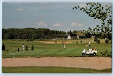 Cartão postal c1960 Cable Wisconsin WI Telemark Lodge vista externa carrinho de campo de golfe comprar usado  Enviando para Brazil