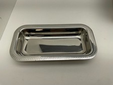 Bandeja de servir mesa retangular vintage de aço inoxidável  comprar usado  Enviando para Brazil