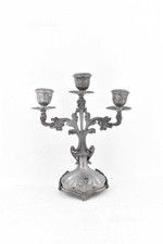 Candelabro peltro braccia usato  Susegana