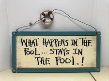 Placa de madeira para decoração náutica aberta para piscina  comprar usado  Enviando para Brazil