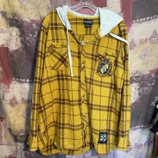 Camisa de flanela Harry Potter unissex 2XL xadrez lufa-lufa com capuz bordada   comprar usado  Enviando para Brazil