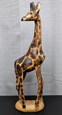 Giraffe wood carved for sale  Willow Spring