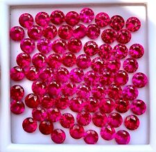 100 peças pedra preciosa solta tratada natural redonda rubi vermelho Mogok 6,00 mm certificada  comprar usado  Enviando para Brazil