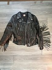 Vintage leather biker for sale  LONDON