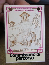 Cartellino commissario percors usato  Albenga