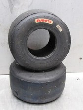 Pneus de Go Kart MG vermelho/branco 10 X 4.60-5 (x2) usados 1/4 - 1/2 banda de rodagem esquerda comprar usado  Enviando para Brazil