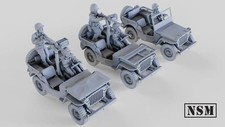 Conjunto de Jeep Willys do Exército dos EUA Segunda Guerra Mundial com Tripulação Várias Escalas Jogos de Guerra Históricos comprar usado  Enviando para Brazil