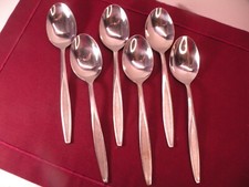 Conjunto de 6 colheres de sopa ovais Royalton Antigua prata aço inoxidável 7 1/4" comprar usado  Enviando para Brazil
