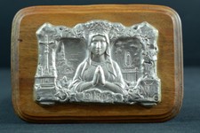 Antigua Rara Placa/Soporte Religioso Francesa De Nuestra Señora De Lourdes 1900, usado comprar usado  Enviando para Brazil