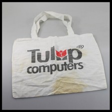Używany, stare KOMPUTERY TULIPANOWE Len Wielokrotnego użytku Shopper Ramię Torebka Torebka na sprzedaż  PL
