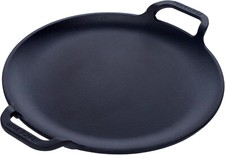 Panela de pizza Victoria 10 polegadas ferro fundido pré-temperado comal com alças laterais comprar usado  Enviando para Brazil
