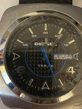 Relógio masculino Diesel DZ1147 10 barras data quartzo preto pulseira de couro genuíno novo taco comprar usado  Enviando para Brazil