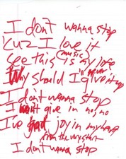 Folha de letras manuscrita/autográfica original -WHITNEY HOUSTON- THE HIT FACTORY comprar usado  Enviando para Brazil