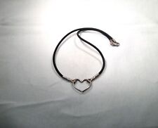 Colar de couro vintage prata esterlina coração Sergio Bustamante mão K059 comprar usado  Enviando para Brazil