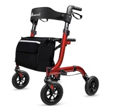 Henmnii Rollator Walker com encosto de assento largo todo terreno rodas antiderrapantes 300 lb comprar usado  Enviando para Brazil