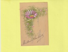 CPA CELLULOÏD PEINTE BELLE MARGUERITE ROSEE comprar usado  Enviando para Brazil