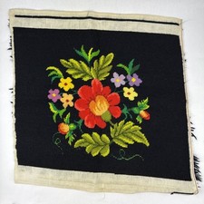 Needlepoint floral black for sale  Lincoln