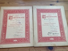 1910 school certificates for sale  IPSWICH