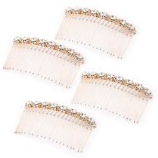 4 peças de pente lateral de cabelo flor strass joias de casamento clipe de cabelo feminino comprar usado  Enviando para Brazil