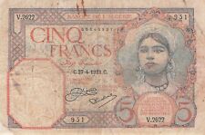 Algeria francs 1928 d'occasion  France