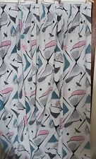 Cortinas retro atómicas gris rosa vintage MCM pana 81" de largo segunda mano  Embacar hacia Argentina