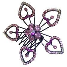 Pink crystal heart for sale  RIPON