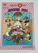 1989 Vintage Disney Minnie N Me Adesivo Livro Divertido (Dourado) Completo NÃO USADO Raro, usado comprar usado  Enviando para Brazil