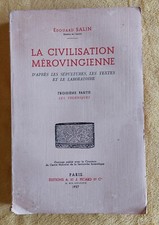 Livre civilisation meroviengie d'occasion  Roquebrune-Cap-Martin