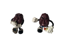 PACOTE CALIFORNIA RAISINS Vintage 2.5" 2 Estatuetas Microfone Cantando 1987 comprar usado  Enviando para Brazil