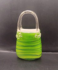 Green glass vase for sale  LLANELLI