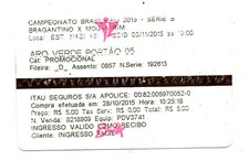 Usado, Ticket BRA Bragantino - Mogi Mirim 03.11.2015 comprar usado  Enviando para Brazil