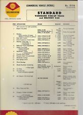 Shell lubrication chart for sale  PULBOROUGH