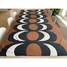 Toalha de mesa de tecido vintage Marimekko Kaivo, painel de cortina geométrico marrom comprar usado  Enviando para Brazil