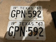 1967 texas license for sale  Grapevine