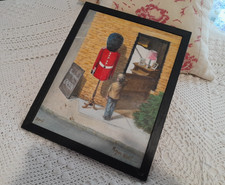Una pintura al óleo vintage de la tienda de antigüedades del pueblo ~ 'El guardia'. segunda mano  Embacar hacia Mexico