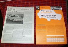 Hillman imp autocar for sale  WELLING