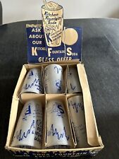 Juego de seis vasos fuente refrescos cocina gremio lácteo vintage en caja de exhibición segunda mano  Embacar hacia Argentina