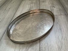 Bandeja oval de prata vintage – Galeria Cavalier – Aprox. Comprimento 30 cm comprar usado  Enviando para Brazil
