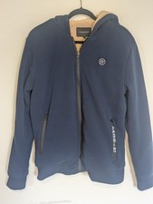 Usado, Moletom com capuz Aeropostale Y2K Sytle masculino tamanho G forrado de lã com zíper bolsos azul marinho comprar usado  Enviando para Brazil
