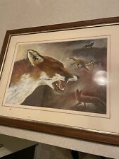 Fox painting signed for sale  WEYMOUTH