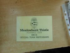 Meadowbank thistle official for sale  COWDENBEATH