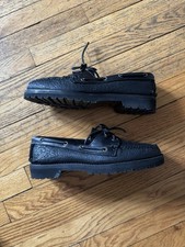 Sapato de barco Sperry original 2 olhos Chris Echevarria masculino EUA 11,5 D preto STS2575 comprar usado  Enviando para Brazil