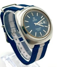 Omega Seamaster Cosmic 2000 Ref. Mostrador azul aço data dia 166.133 automático comprar usado  Enviando para Brazil