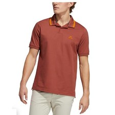 Usado, Camisa polo Adidas Golf Go-To Primegreen L marrom laranja listra sustentável comprar usado  Enviando para Brazil
