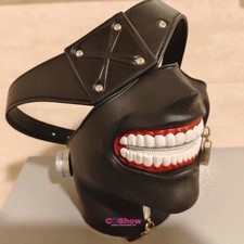Usado, Halloween Tokyo Ghoul Kaneki Ken Wearable Black Half Face Mask Cosplay Adereços NOVO comprar usado  Enviando para Brazil