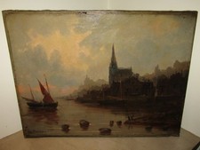 Ancienne huile toile d'occasion  L'Union