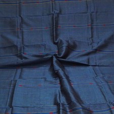 Sucata de tecido para artesanato vintage azul 100% seda pura listrada remanescente de sari 4YD comprar usado  Enviando para Brazil