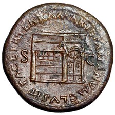 Nero sestertius temple for sale  Niles