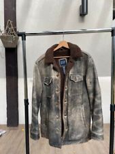 Vintage Mens Green Gap Fleece Lined Leather Jacket, używany na sprzedaż  PL