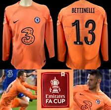 Camisa de goleiro Marcus Bettinelli BANCO USADO E ASSINADO 2022/23 Chelsea FA CUP comprar usado  Enviando para Brazil